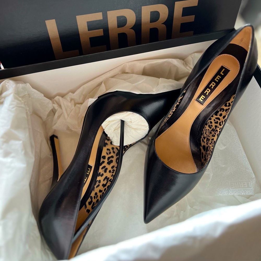 LERRE size 36 /6 leather High Heeled pumps